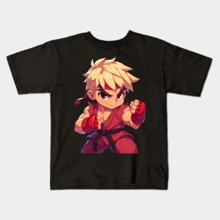 Street Fighter Ken Art Kids T-Shirt